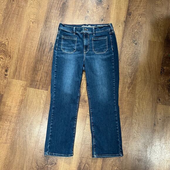 Eddie Bauer Slightly Curved High Rise Kick Flare Jeans Women's Size 12 - Picture 1 of 5